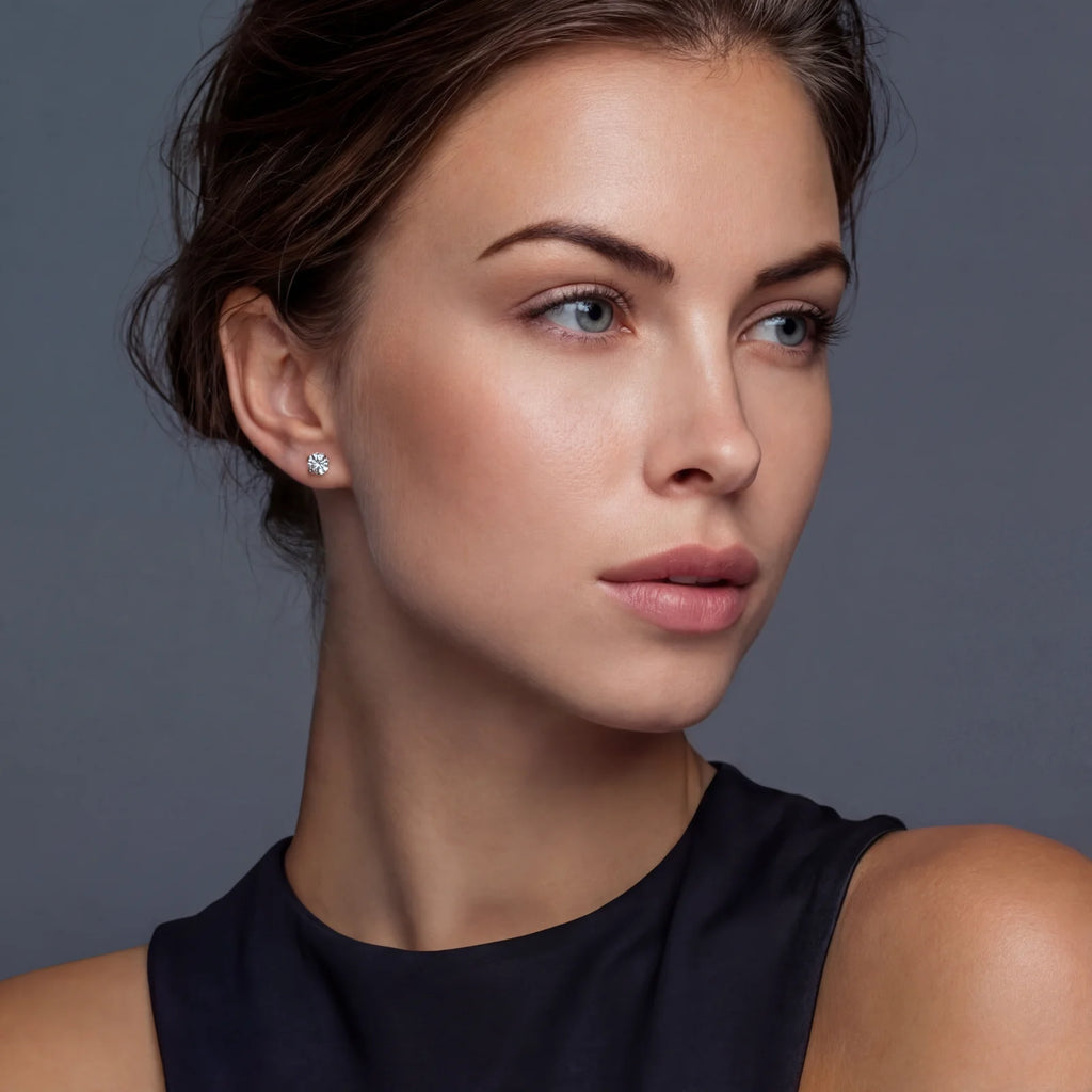 Brilliant Moissanite Studs by ViVi Sotto