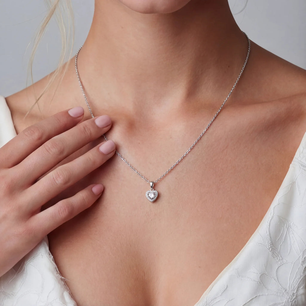Heart of Light Moissanite Necklace by ViVi Sotto
