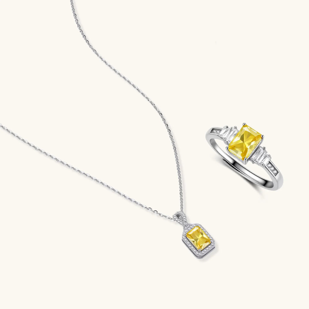 Golden Radiance Moissanite Set by ViVi Sotto