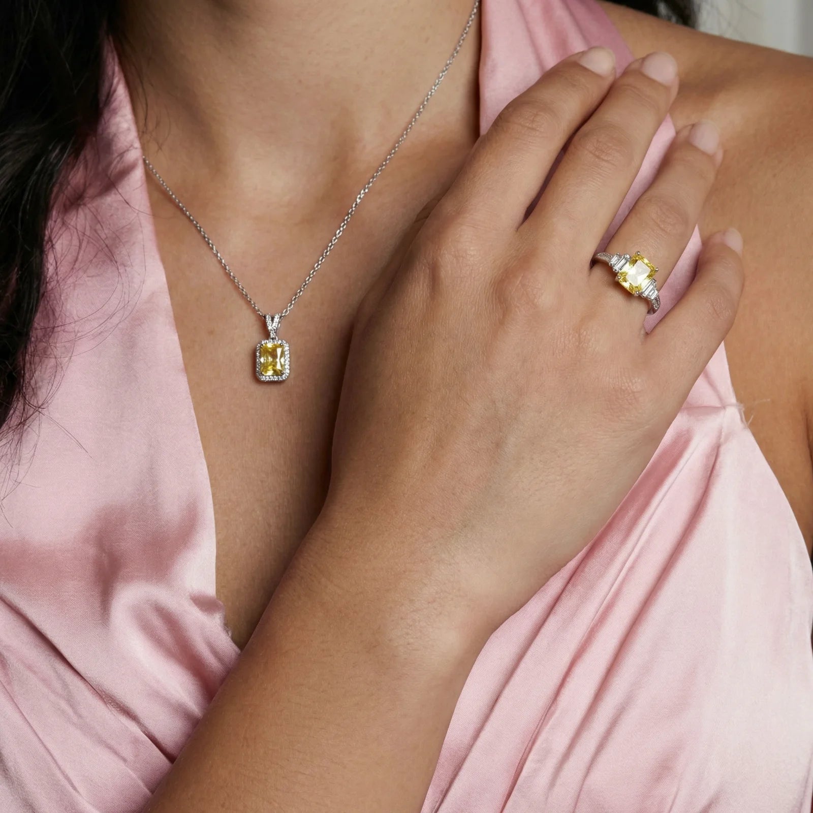 Golden Radiance Moissanite Set by ViVi Sotto