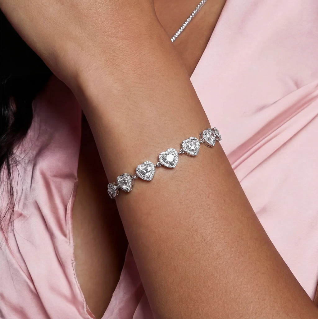 Hearts Moissanite Bracelet by ViVi Sotto