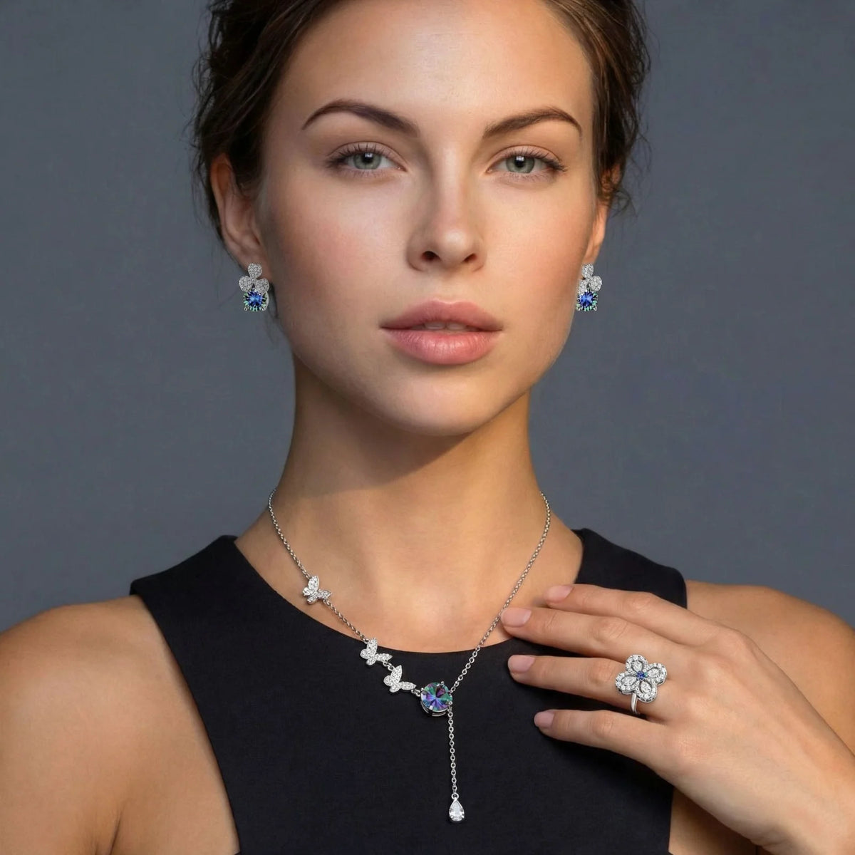 Lucky Clover Moissanite Set by ViVi Sotto