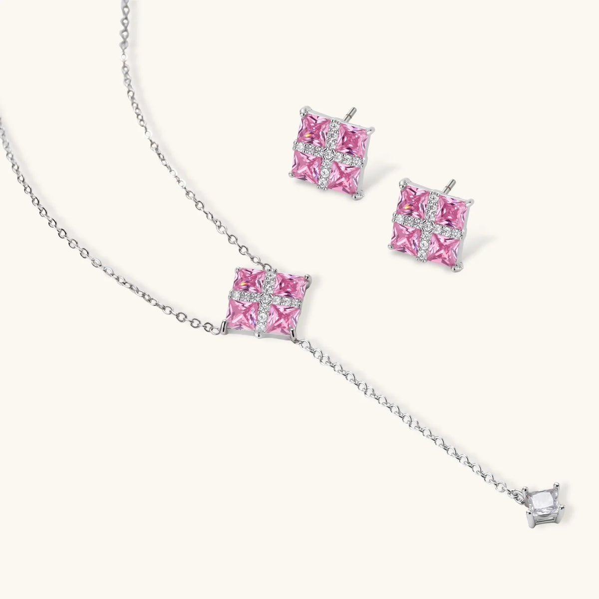 Pink Prism Cross Set by ViVi Sotto