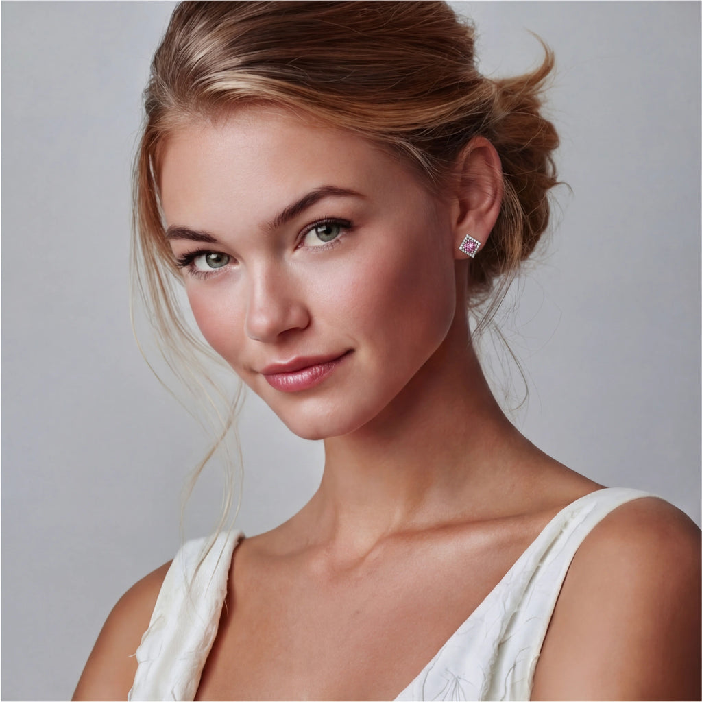 Diamond Halo Studs by ViVi Sotto