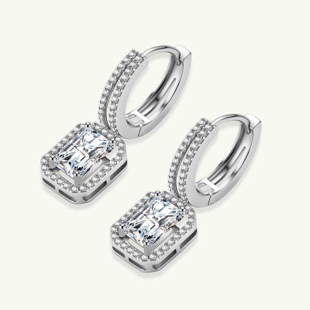 Emerald Cut Moissanite Drops by ViVi Sotto