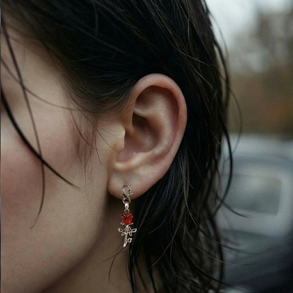 Serpent Rose Earrings by ViVi Sotto