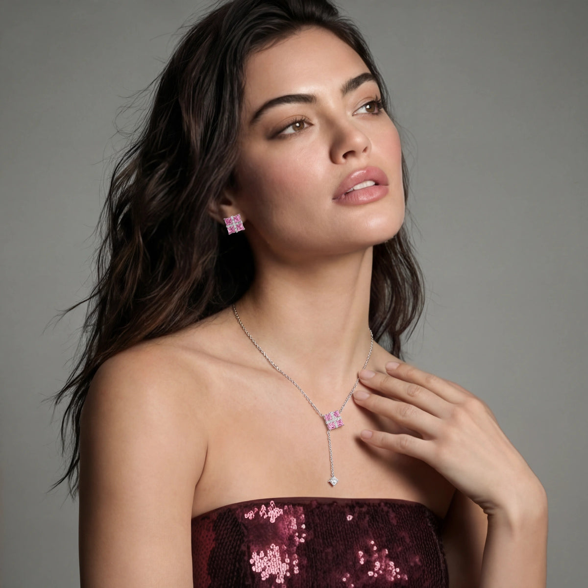 Pink Prism Cross Set by ViVi Sotto