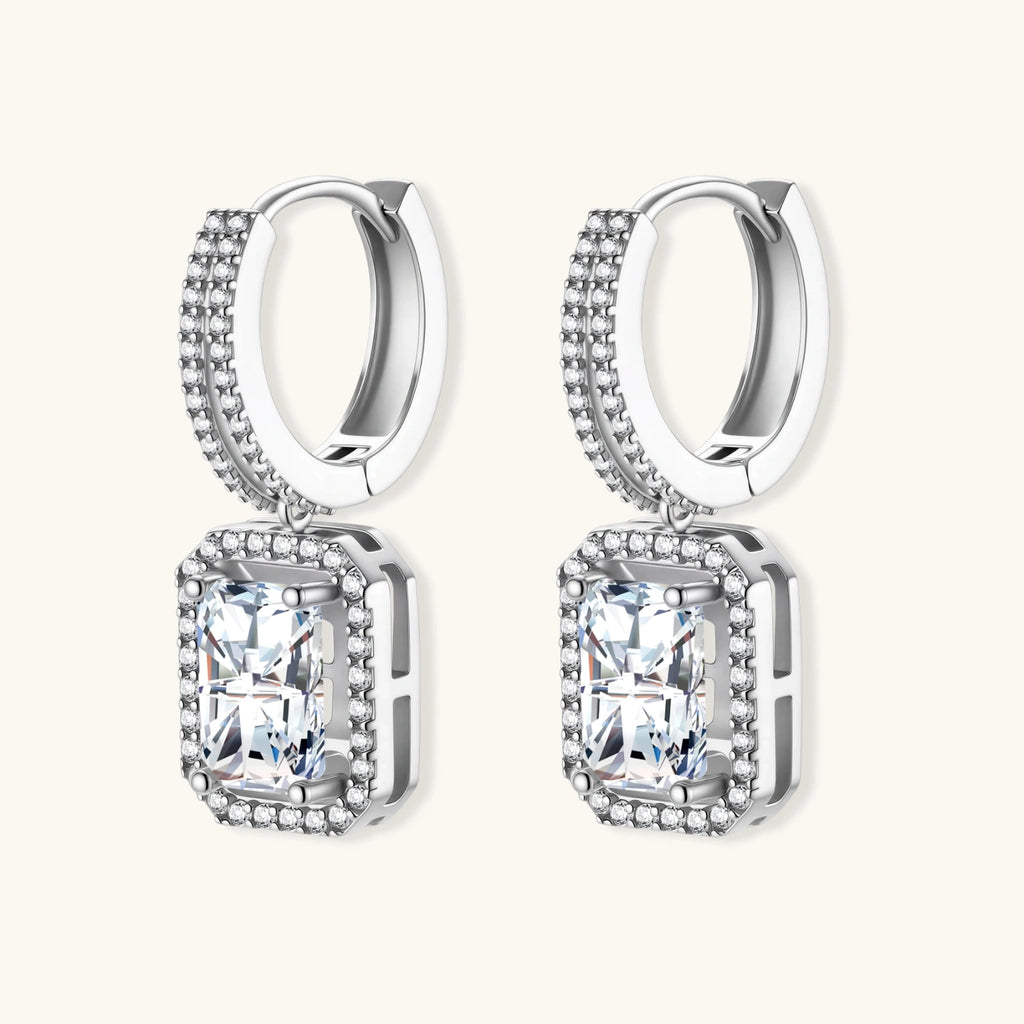 Emerald Cut Moissanite Drops by ViVi Sotto