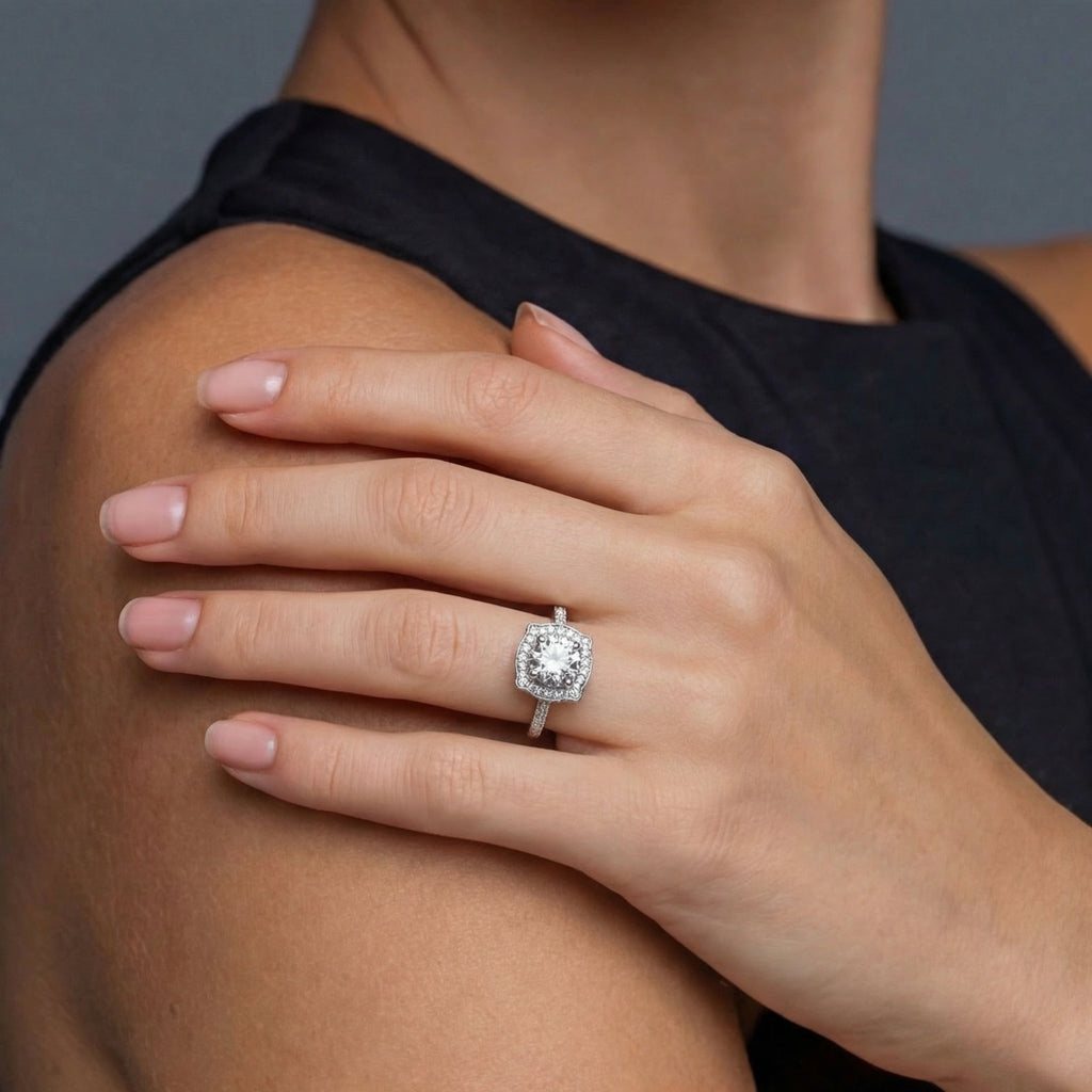 Vintage Crown Moissanite Ring by ViVi Sotto