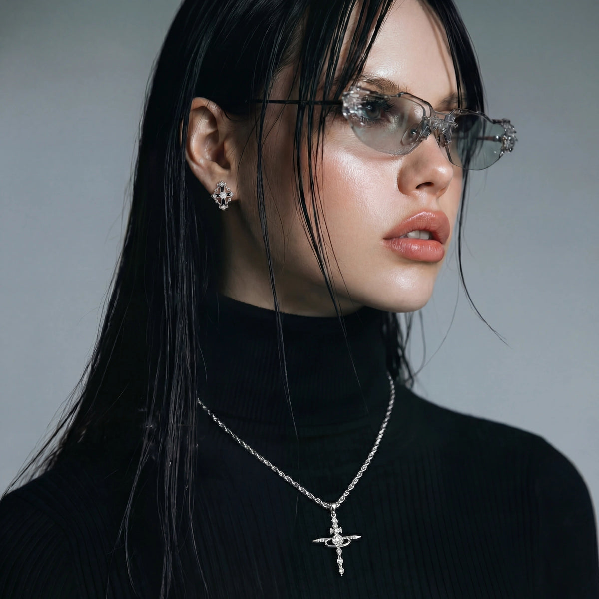 Divine Cross Statement Necklace by ViVi Sotto