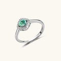 Emerald Glow Halo Ring by ViVi Sotto