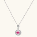 Pink Radiance Halo Necklace by ViVi Sotto
