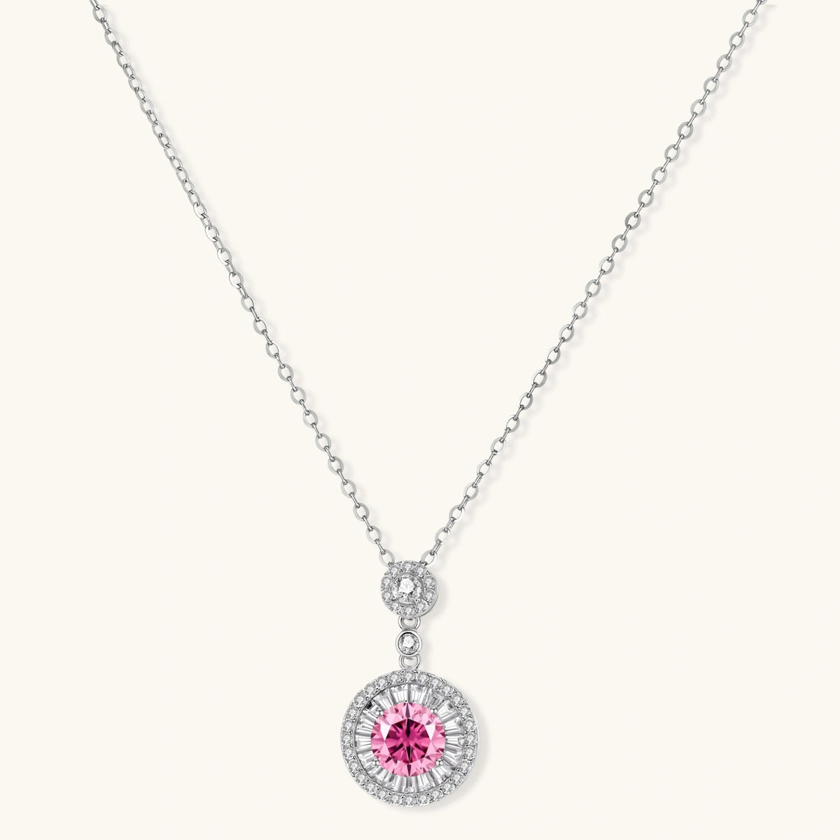 Pink Radiance Halo Necklace by ViVi Sotto