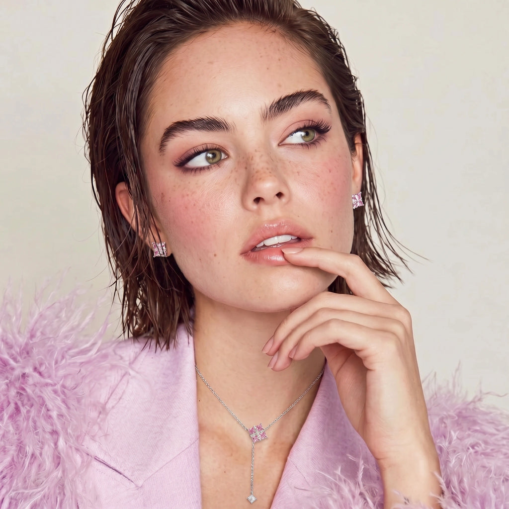 Pink Prism Cross Set by ViVi Sotto