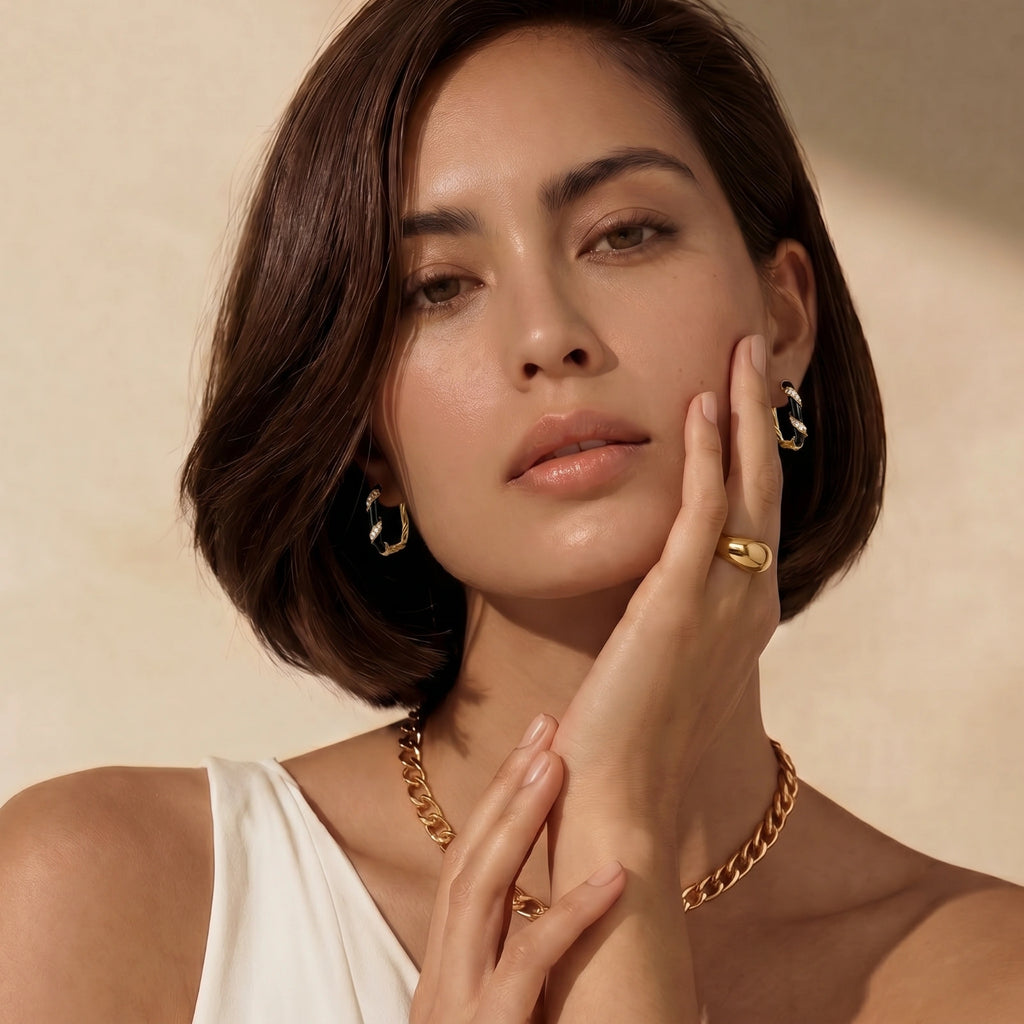 Midnight Stripe Hoops by ViVi Sotto