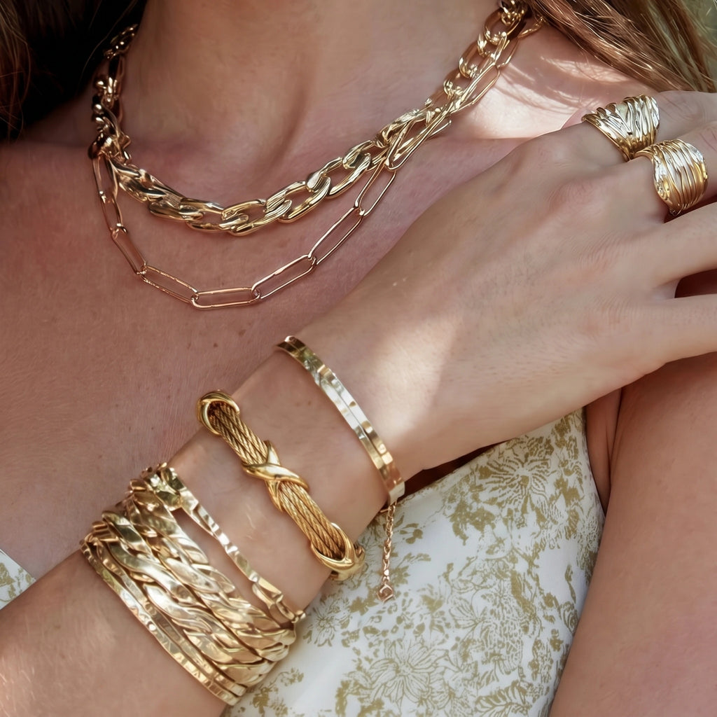 Cross Knot Cable Bracelet by ViVi Sotto