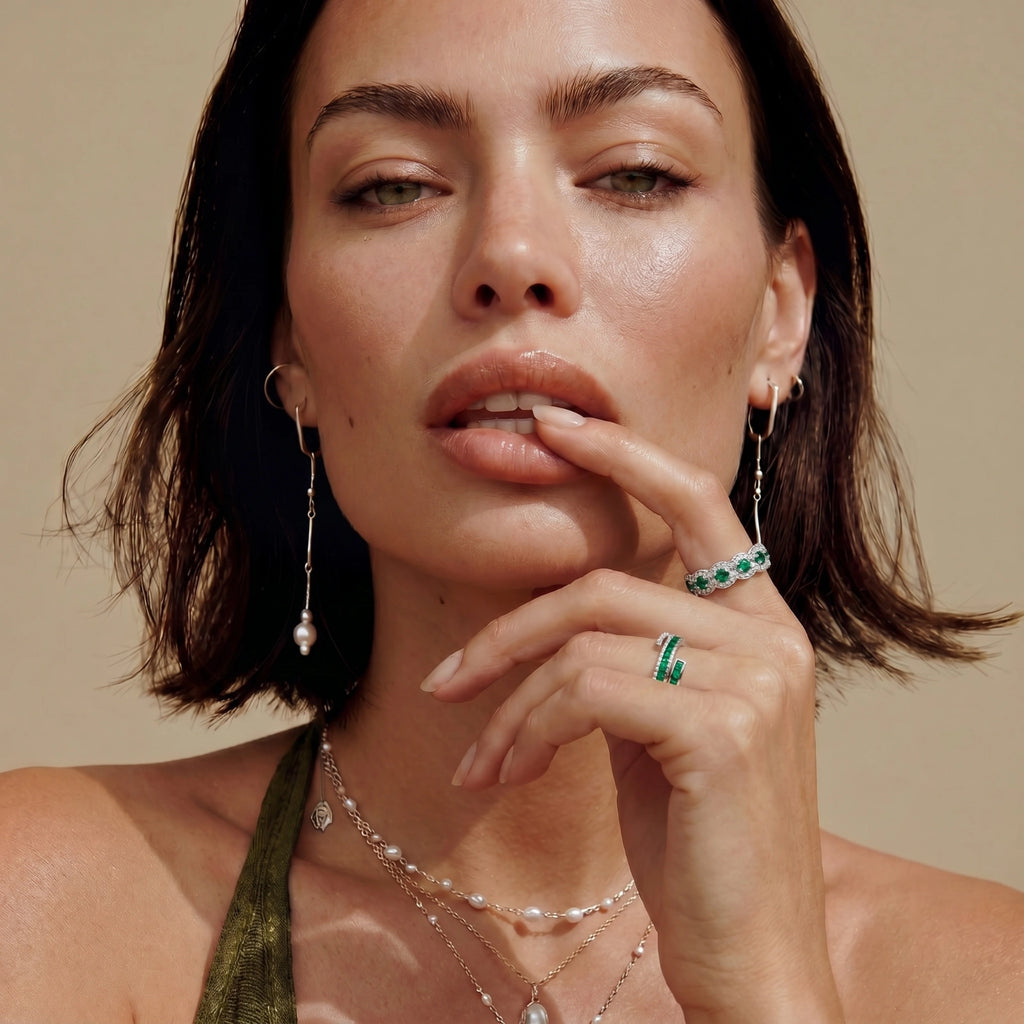 Emerald Wave Ring by ViVi Sotto