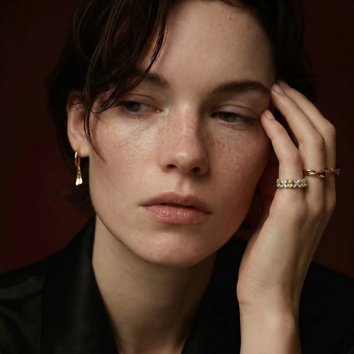 Golden Marquise Eternity Ring by ViVi Sotto
